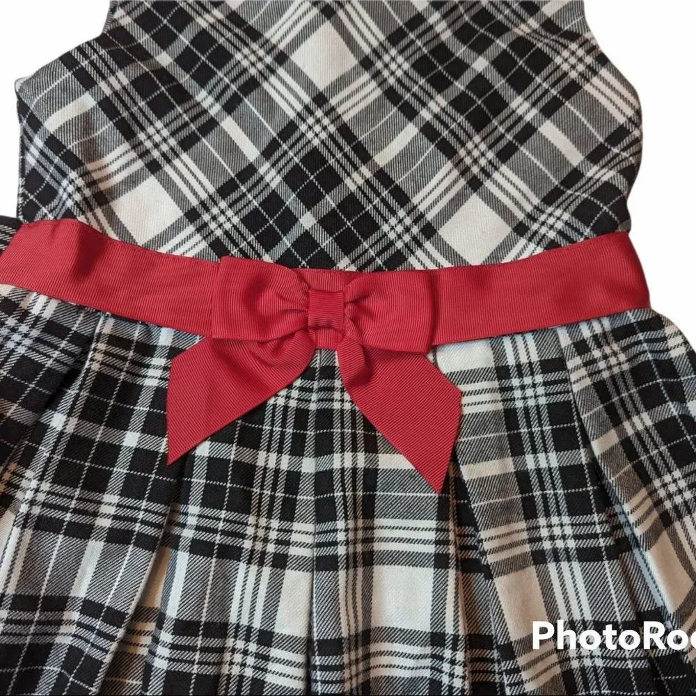 Bonnie Jean Sleeveless Tartan Pleated Dress, Size Girls 6